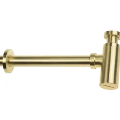 Kit di scarico per lavabo rotondo oro spazzolato
