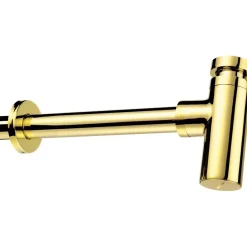 Kit di scarico per lavabo rotondo oro