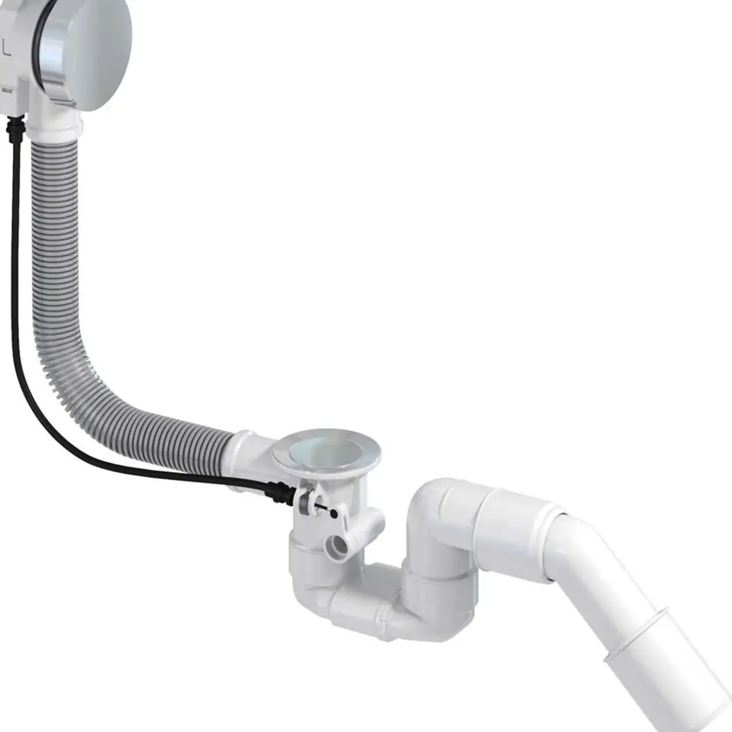 Kit di scarico per vasca da bagno con spina automatica cromo