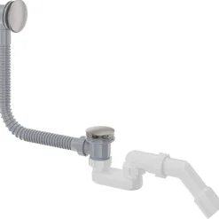 Kit di scarico per vasca da bagno click-clack acciaio spazzolato