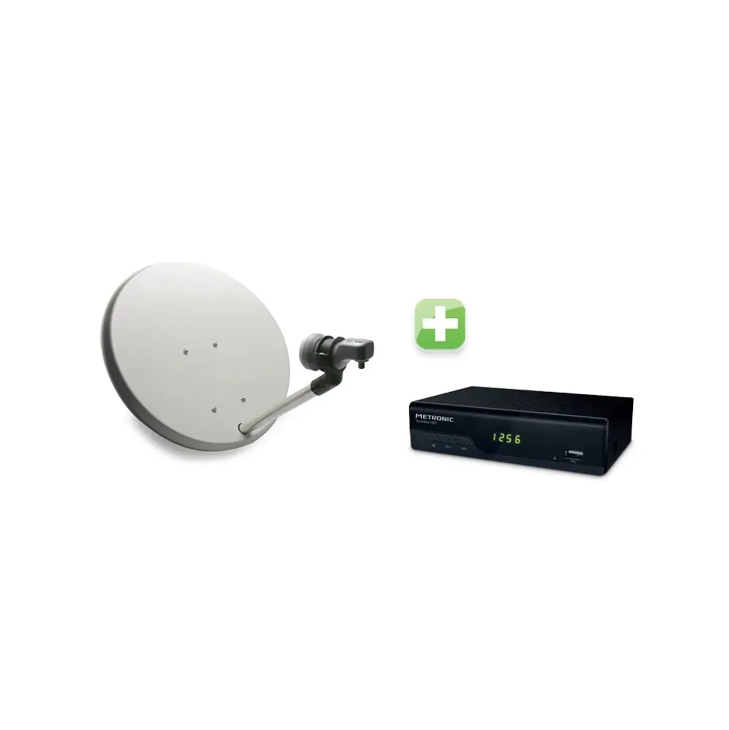 Kit digitale satellitare decoder parabola 40 cm + accessori