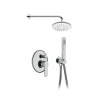 Kit doccia incasso tondo cromo con soffione Ø 20 cm