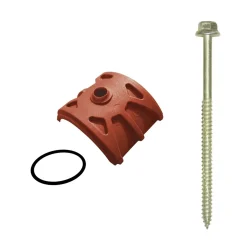 Kit fissaggio per colmo lastra tegola terracotta 10 pz