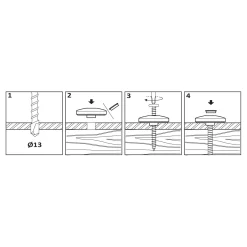 Kit fissaggio policarbonato alveolare Onduline sp 6 mm 10 pz