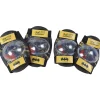 Kit protezione gomitiere e ginocchiere Batman nero e giallo