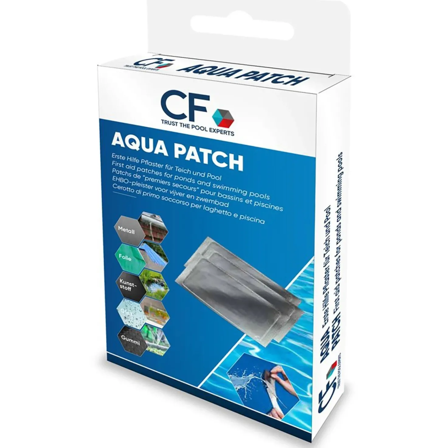 Kit riparazione piscina e laghetto Aqua Patch 10 pezzi