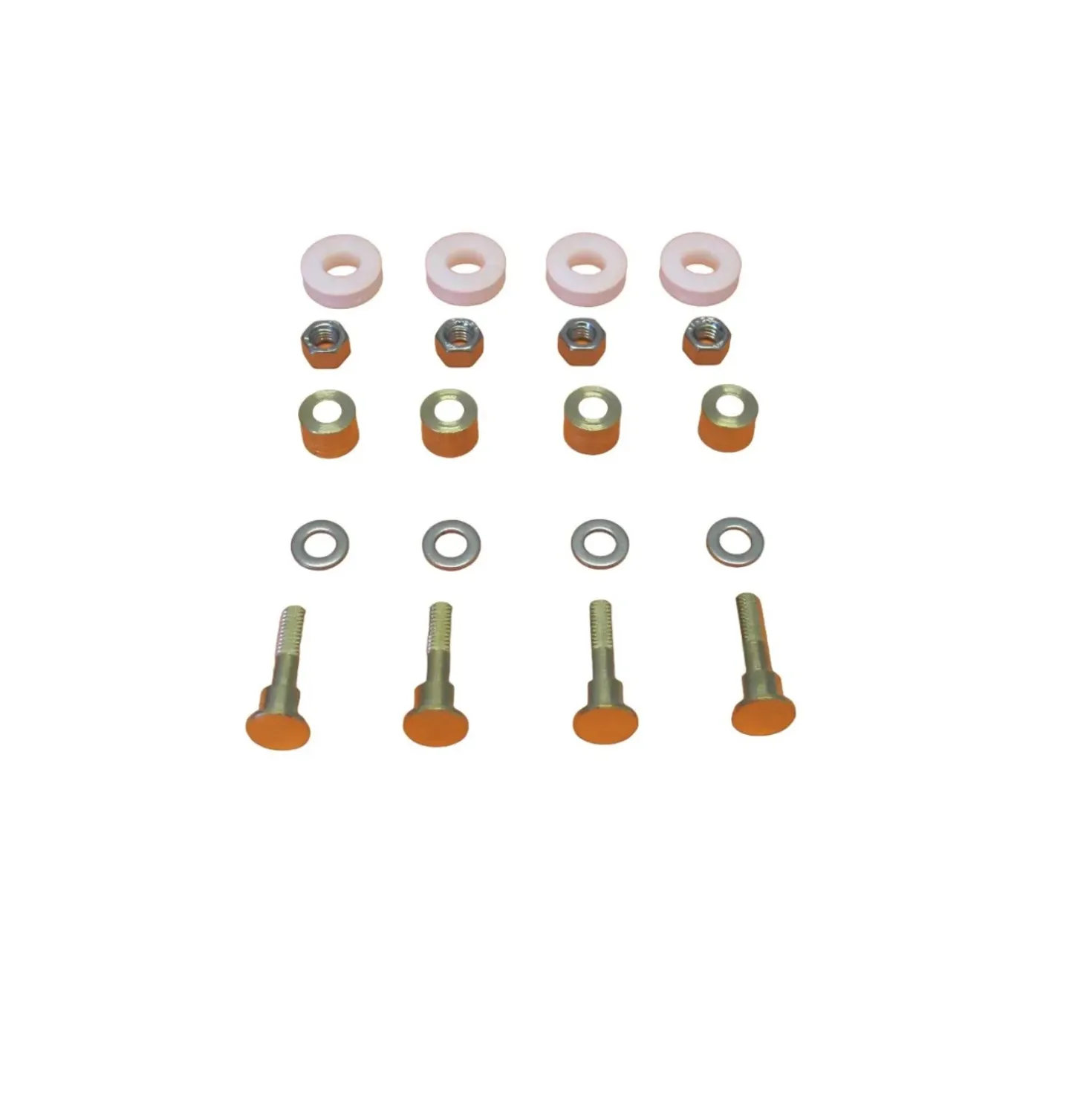 Kit scorrevole perno lungo ottone + dadi 14