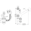 Kit sifone con piletta per lavatoi multiuso