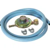 Kit tubo gas Ø 8 mm x 13 mm x 150 cm con regolatore di flusso e fascette