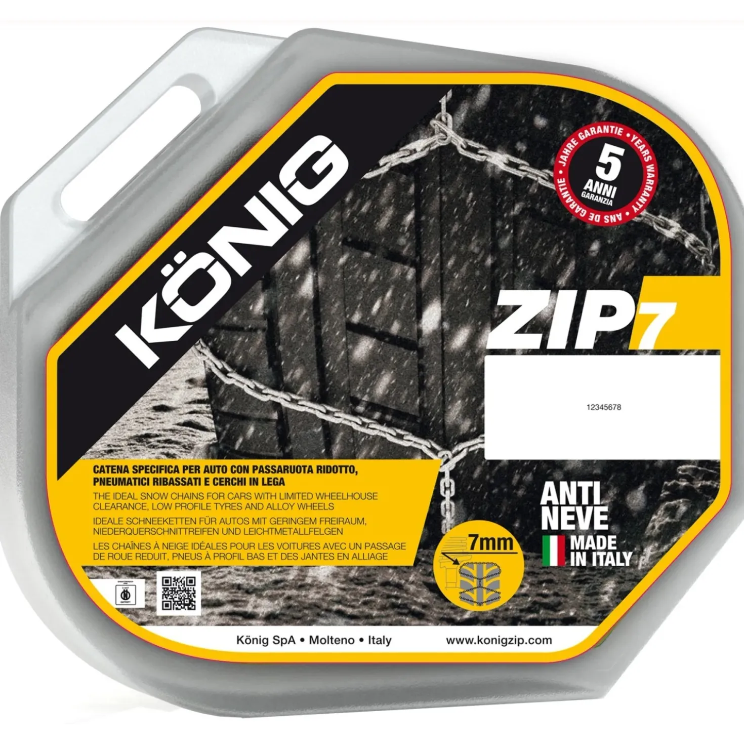 Konig catena da neve per autovettura ZIP 7 mis. 070