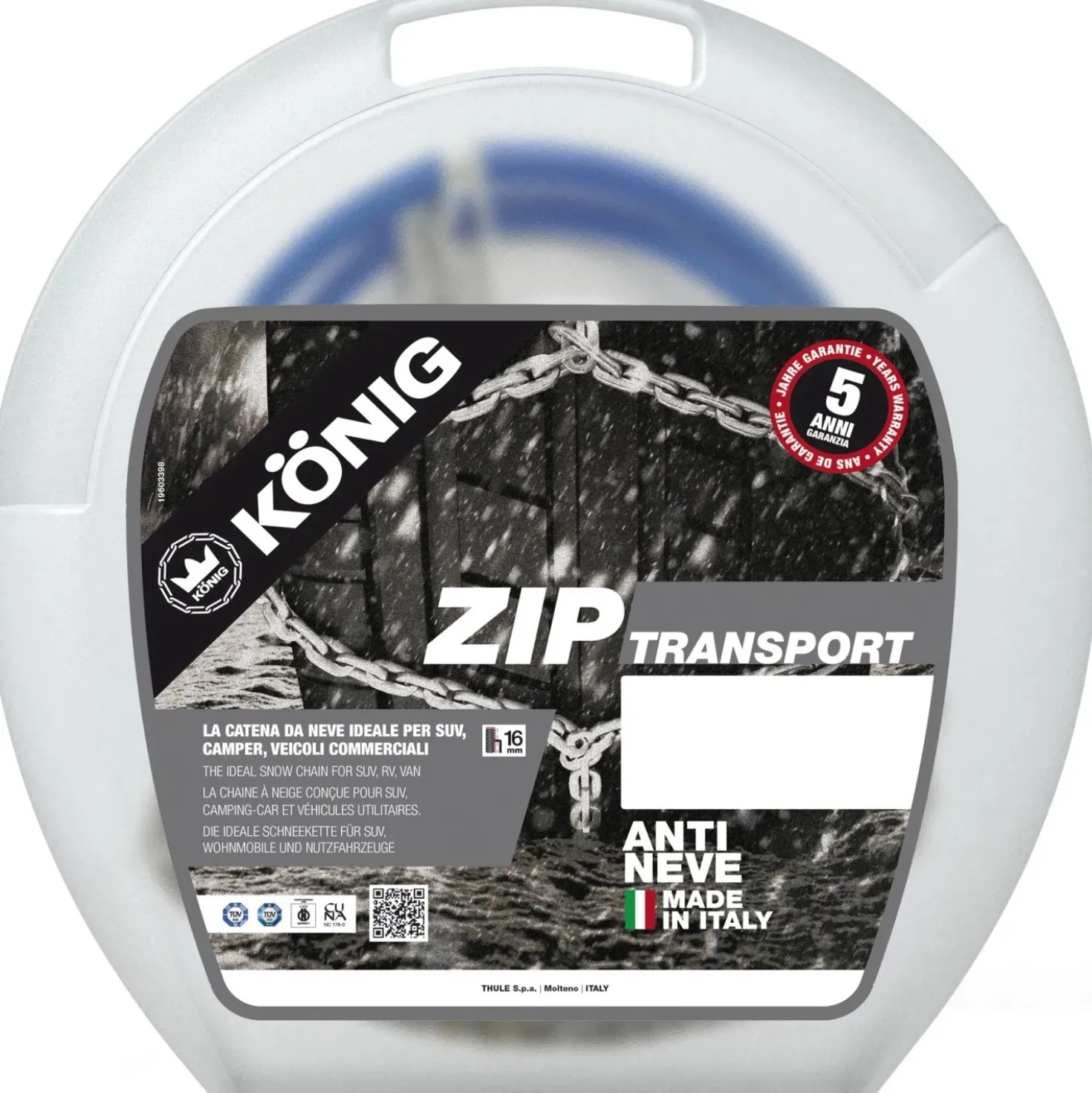 Konig catena da neve Suv/TL ZIP Transport mis. 250