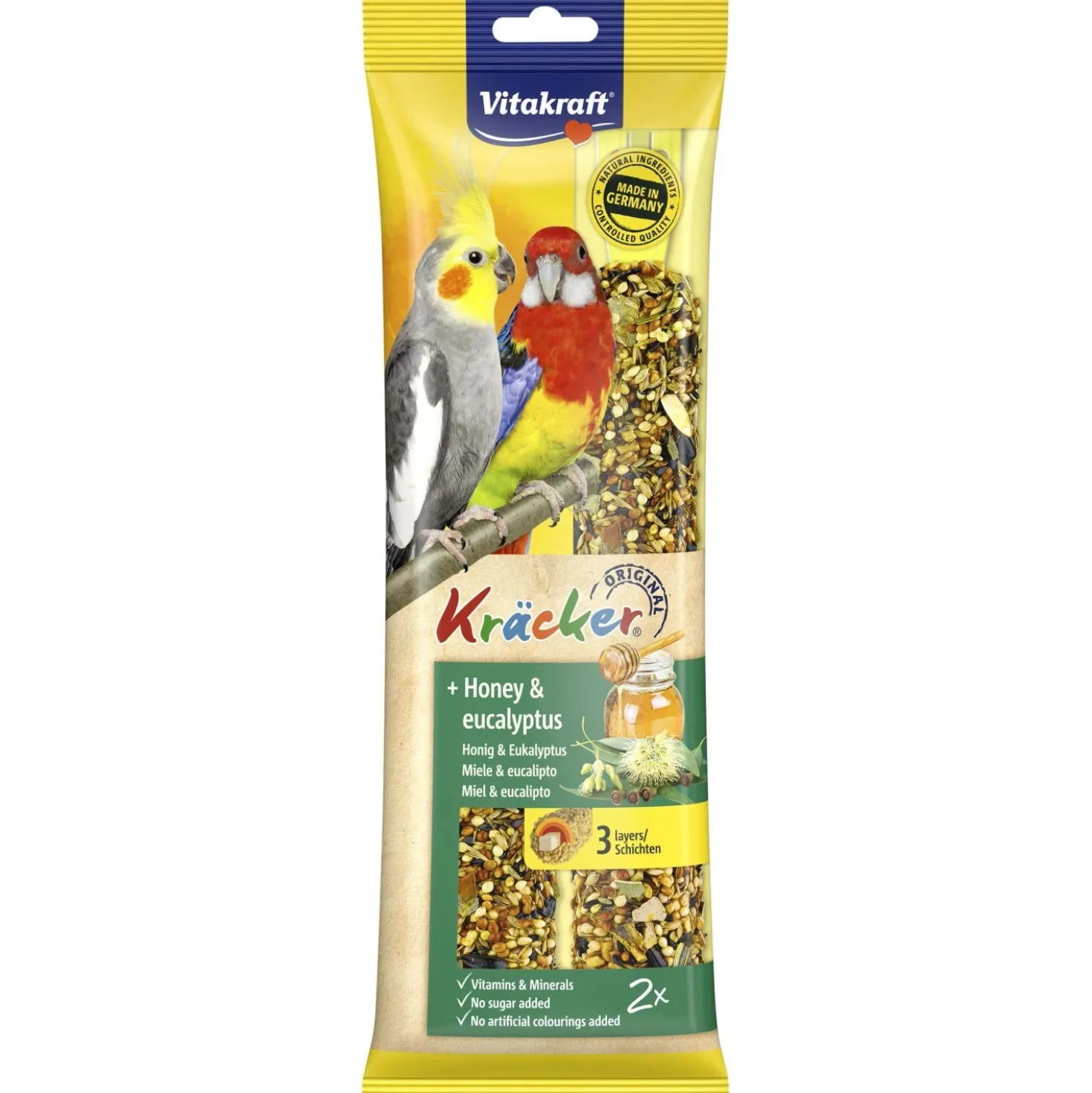Kracker al miele ed eucalipto per parocchetti Vitakraft 180 gr