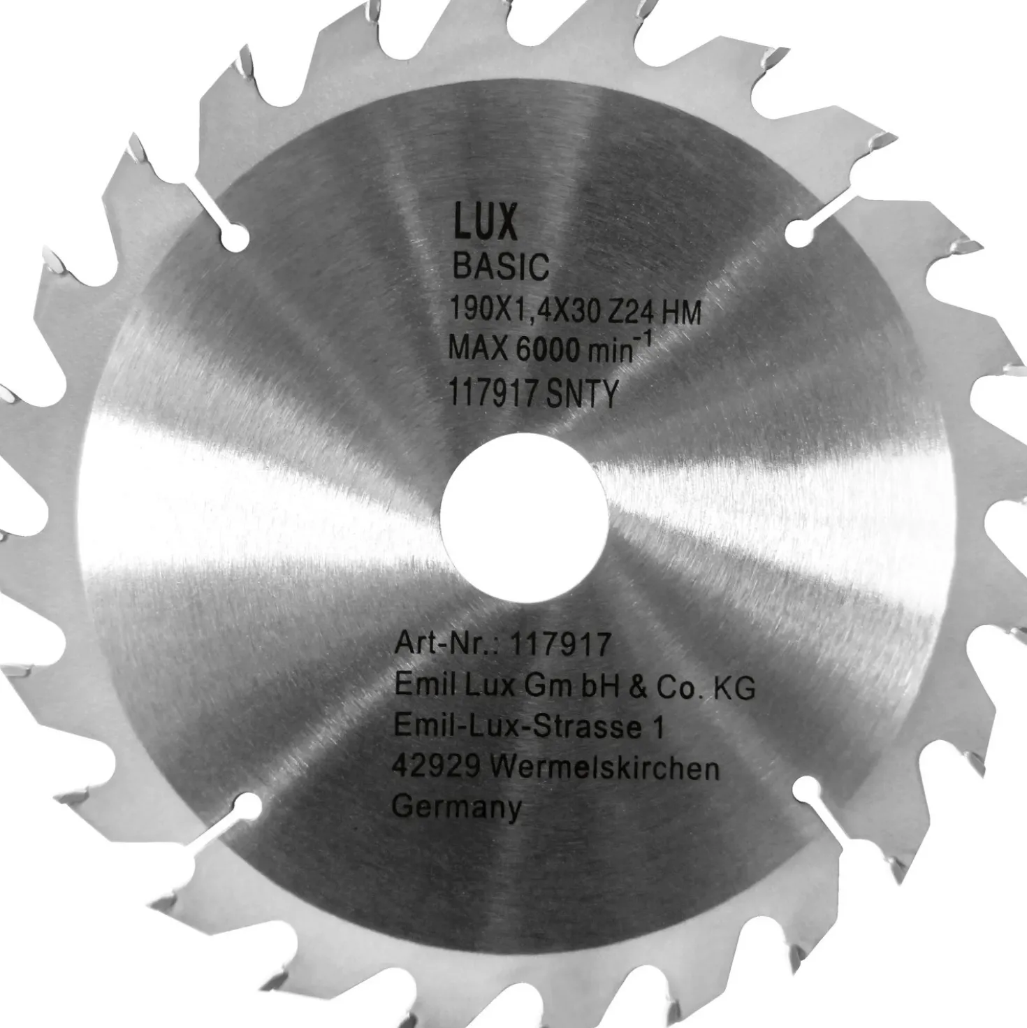 Lama per sega circolare LUX-TOOLS in metallo duro Ø 190 mm