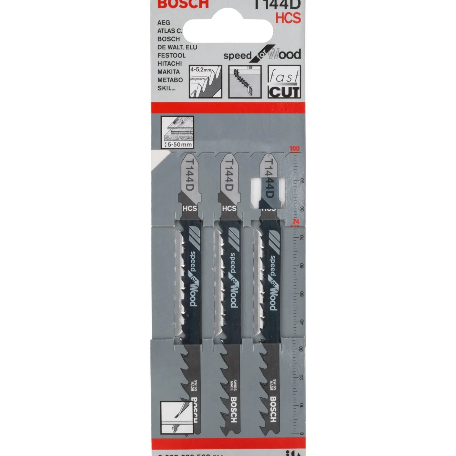 Lama seghetto alternativo Bosch Pro T 144 D Speed for Wood 3 pz