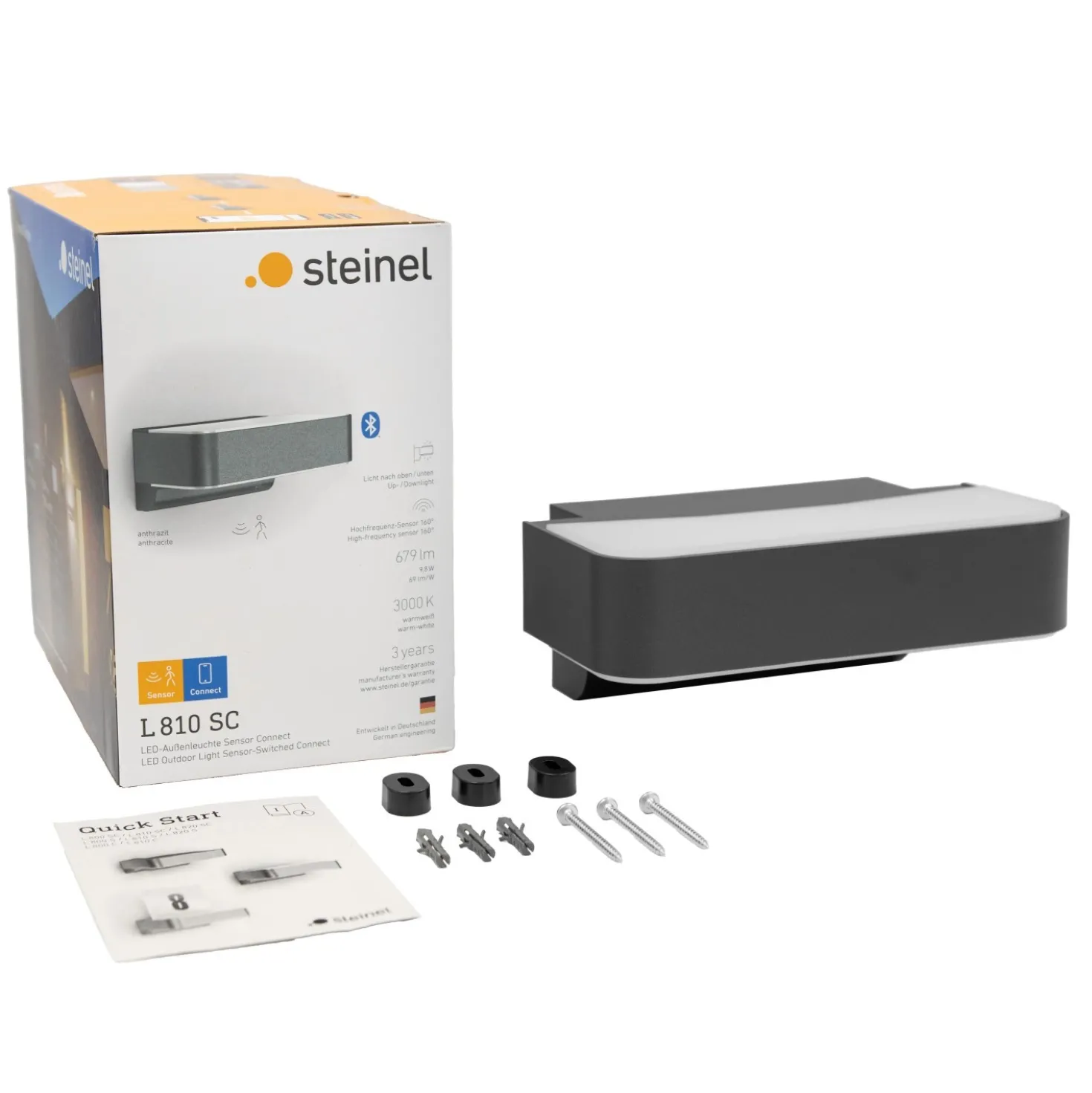 Lampada da esterno LED Steinel L 810 SC Bluetooth sensore iHF 679 lm