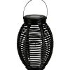 Lampada da esterno solare LED a lanterna plastica rattan grigio 3000K IP44