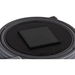 Lampada da esterno solare LED a lanterna plastica rattan grigio 3000K IP44