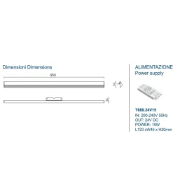 Lampada da Specchio per bagno Led 95 cm
