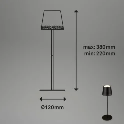 Lampada da tavolo a LED con ricarica USB nero 280 lm