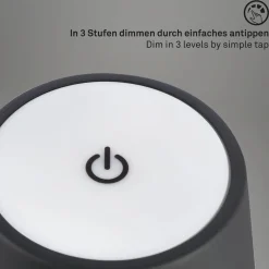 Lampada da tavolo a LED con ricarica USB nero 280 lm