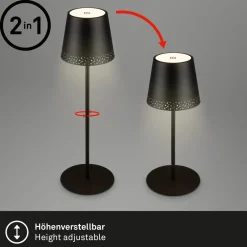 Lampada da tavolo a LED con ricarica USB nero 280 lm