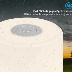 Lampada da tavolo LED 100 lm RGB Ø 7 x 7 cm cromo