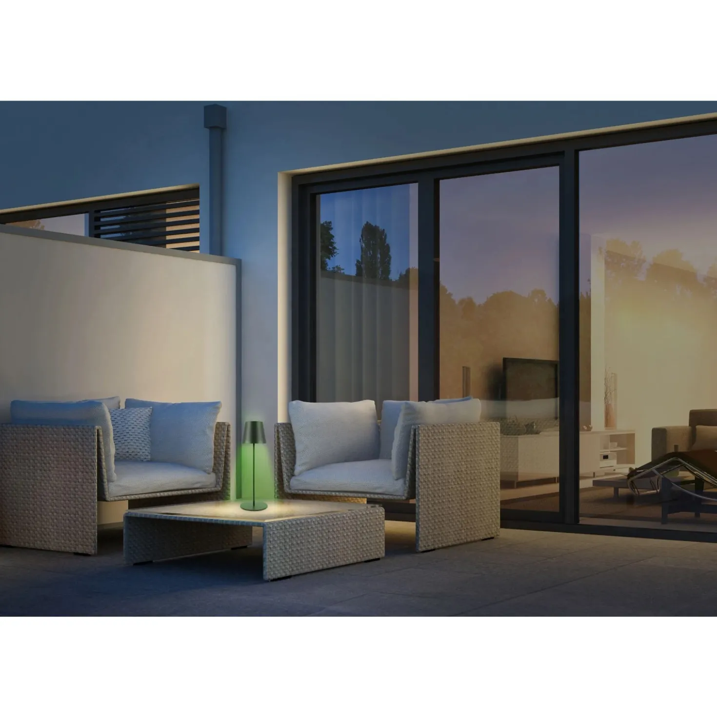 Lampada da tavolo LED Kiki 200 lm RGB+W Ø 10,5 x 36 cm antracite