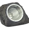 Lampada decorativa solare LED effetto pietra Nero