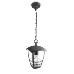 Lampada lanterna a sospensione Creek nero 60 W Philips
