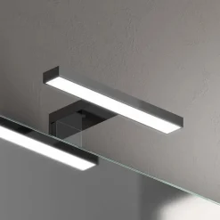 Lampada LED 20 cm 4 W cromo
