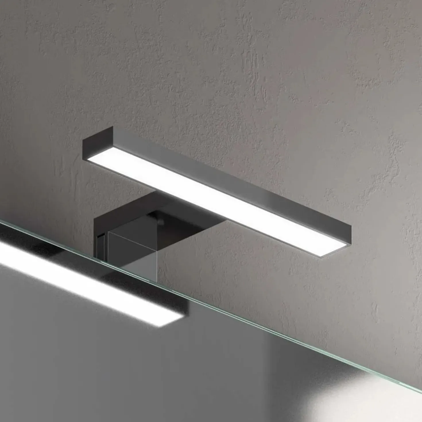 Lampada LED 20 cm 4 W cromo