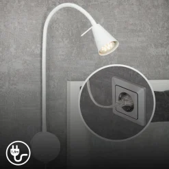 Lampada led Briloner Comfort Light da comodino 45 cm 400 lm bianca