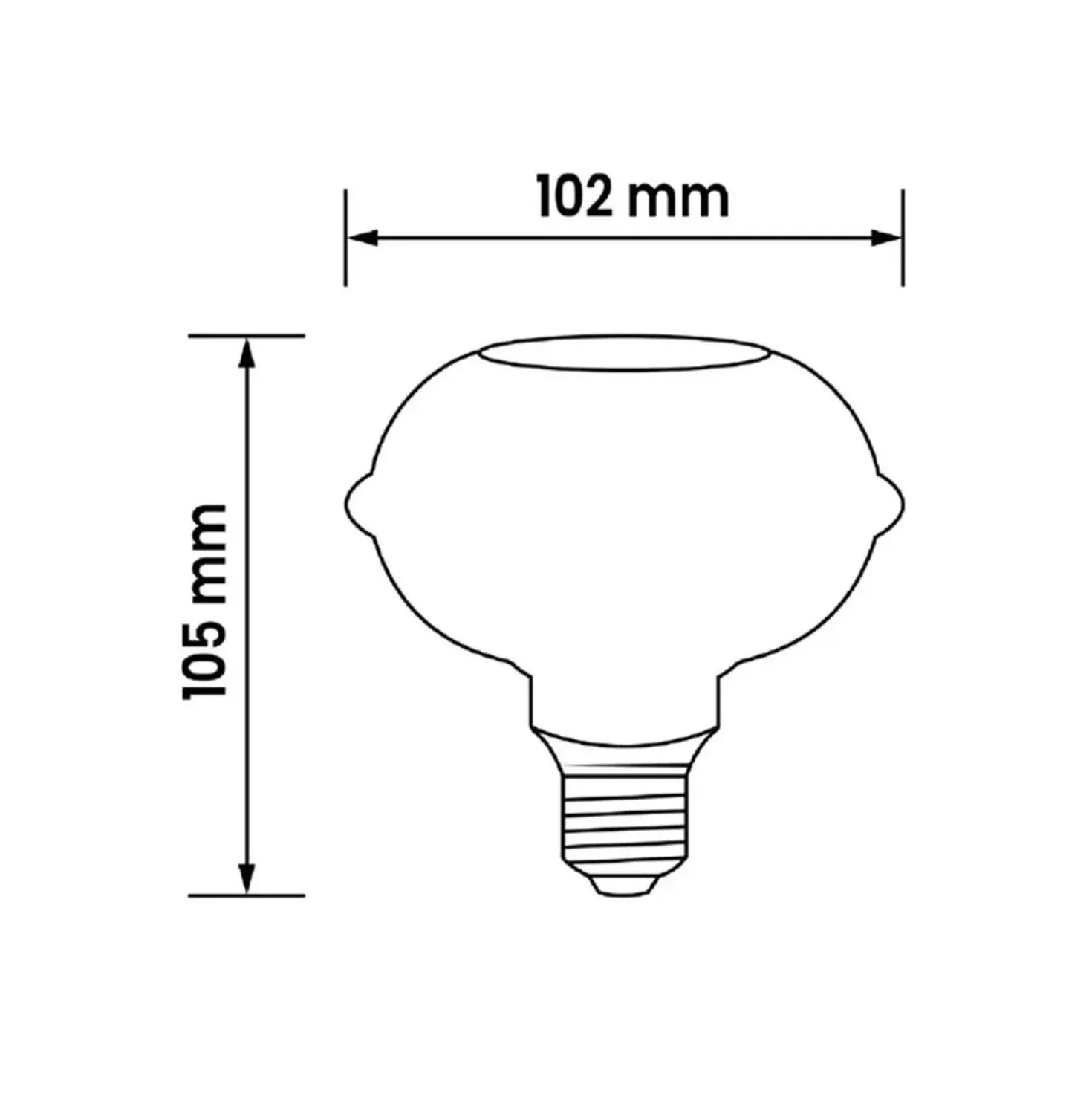 Lampada LED decorativa E8 eclipse Prismalux 265 lm ambrata