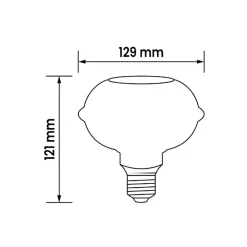 Lampada LED decorativa E7 eclipse Prismalux 265 lm ambrata