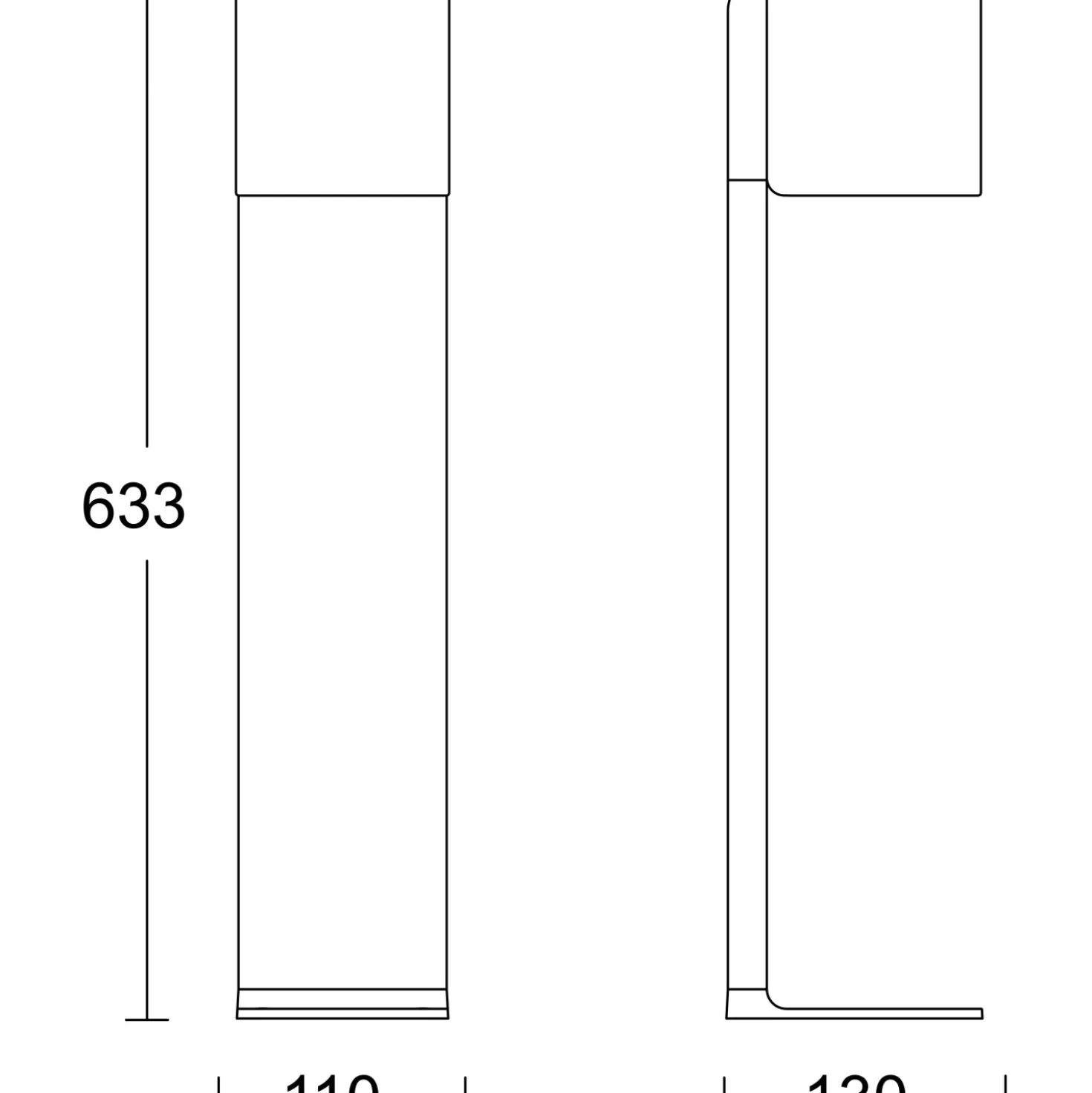 Lampada LED GL 80 C 16x11x63 cm antracite