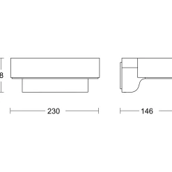 Lampada LED L 800 C 14,5x23x9 cm antracite
