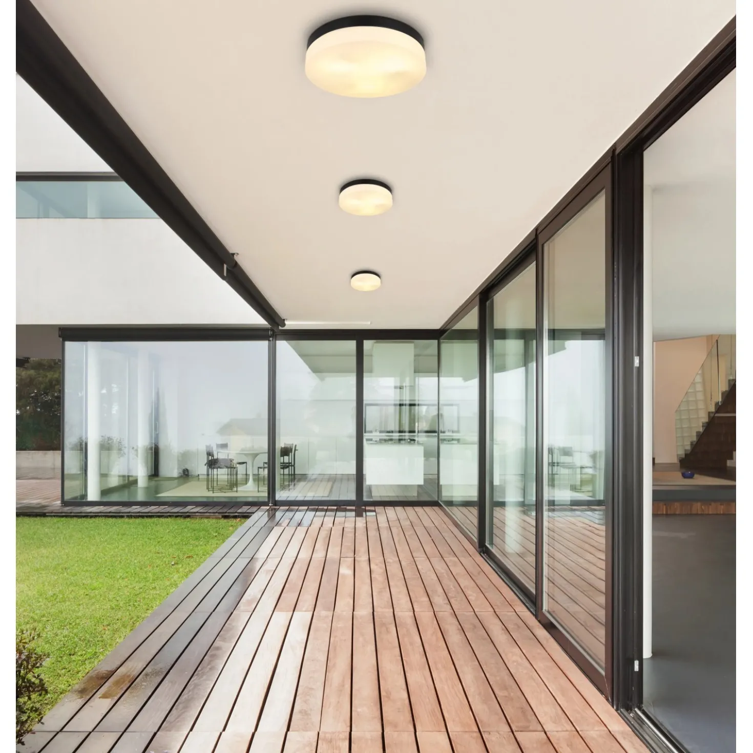 Lampada per esterni Vranos a 3 luci nero opaco Ø 30 x 6,5 cm 3xE27 max. 60 W