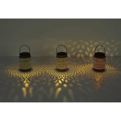 Lampada solare metallo LED 12 pz per display 200mAh 1,2V Ø80xH100 mm