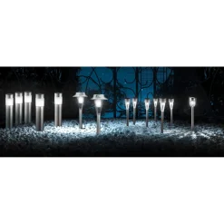 Lampada solare picchetto 4000 K IP44 H 35 cm 6 pz