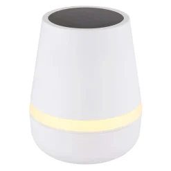 Lampada solare plastica 10 LED Ø11x25 cm bianco satinato