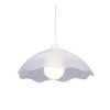 Lampadario a sospensione Sugar E27 in vetro bianco Ø 35 cm