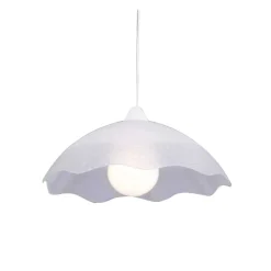 Lampadario a sospensione Sugar E27 in vetro bianco Ø 35 cm
