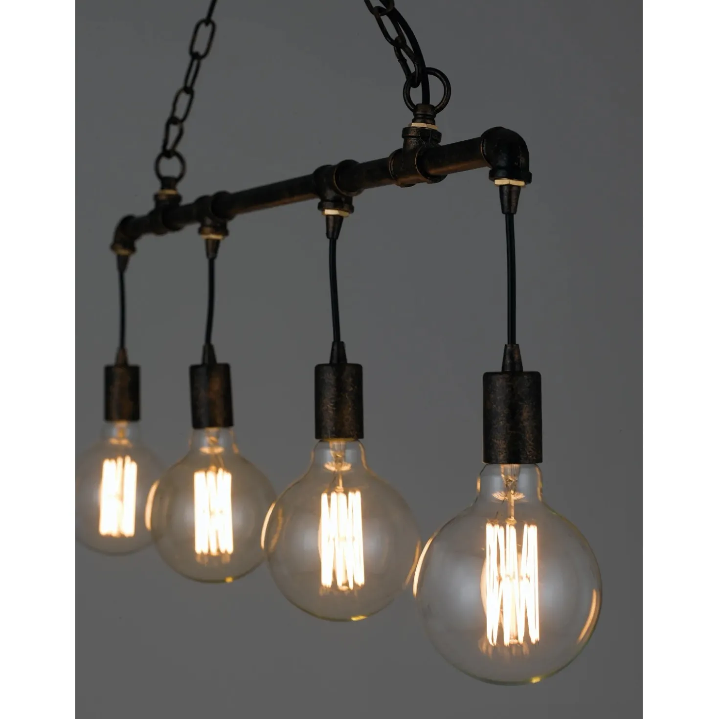 Lampadario a sospensione Amarcord E27 color ruggine 86x9x109 cm