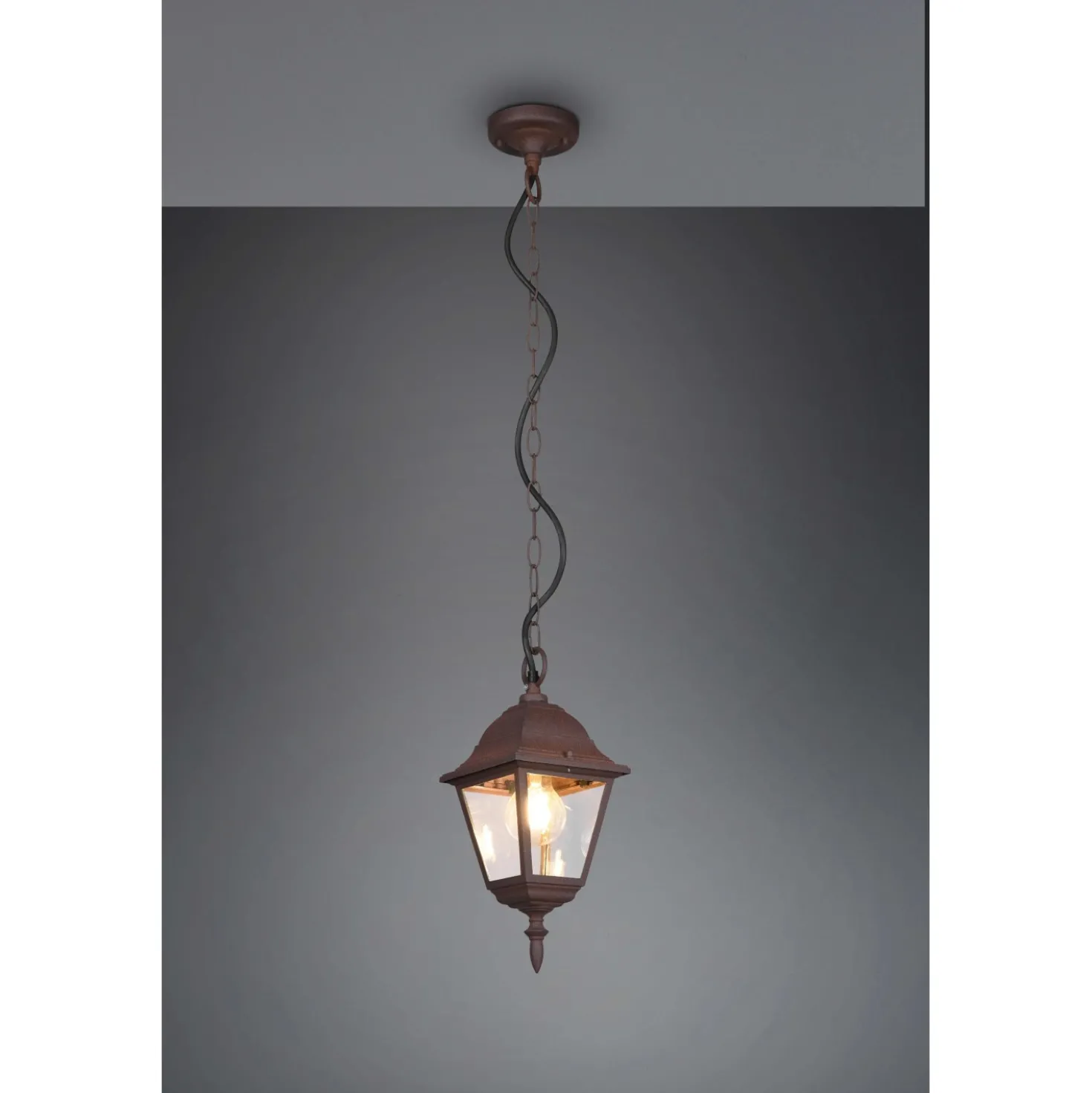 Lampadario a sospensione da esterno Livenza 4 lati E27 in alluminio IP44 H 83 cm