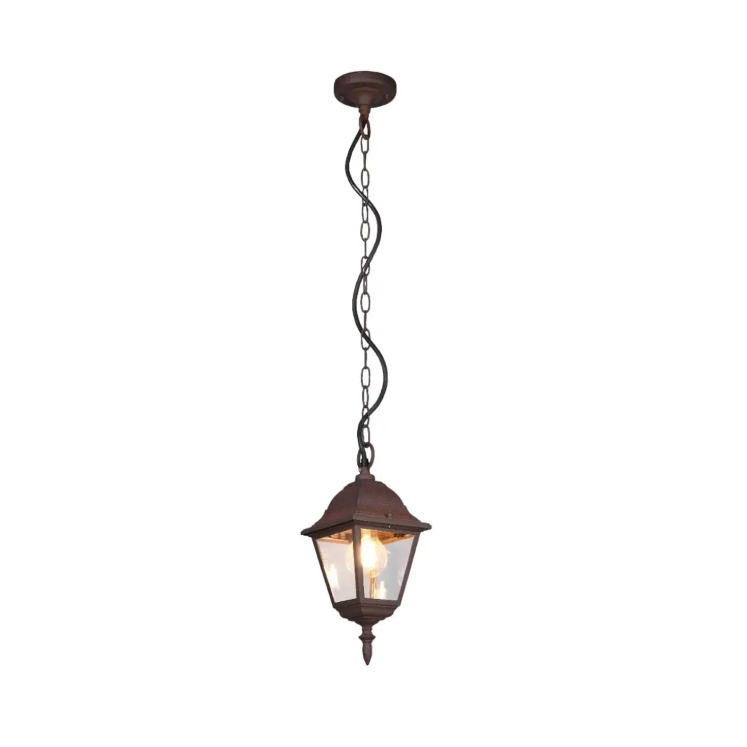 Lampadario a sospensione da esterno Livenza 4 lati E27 in alluminio IP44 H 83 cm