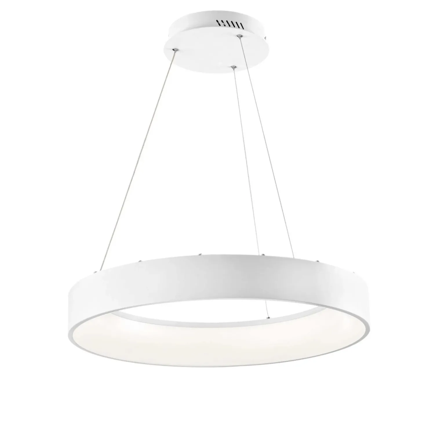 Lampadario a sospensione LED Noah 8000lm 60W CCT 60x10x150 cm bianca