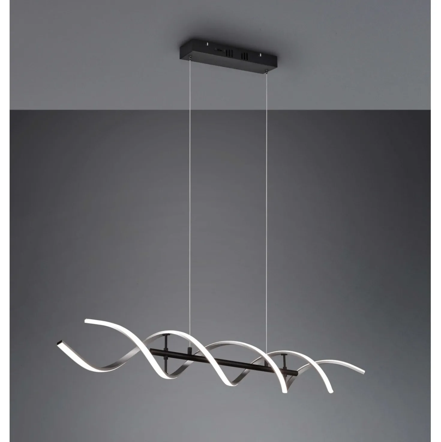 Lampadario a sospensione Sequence LED regolabile con spirale in metallo Ø 105 cm