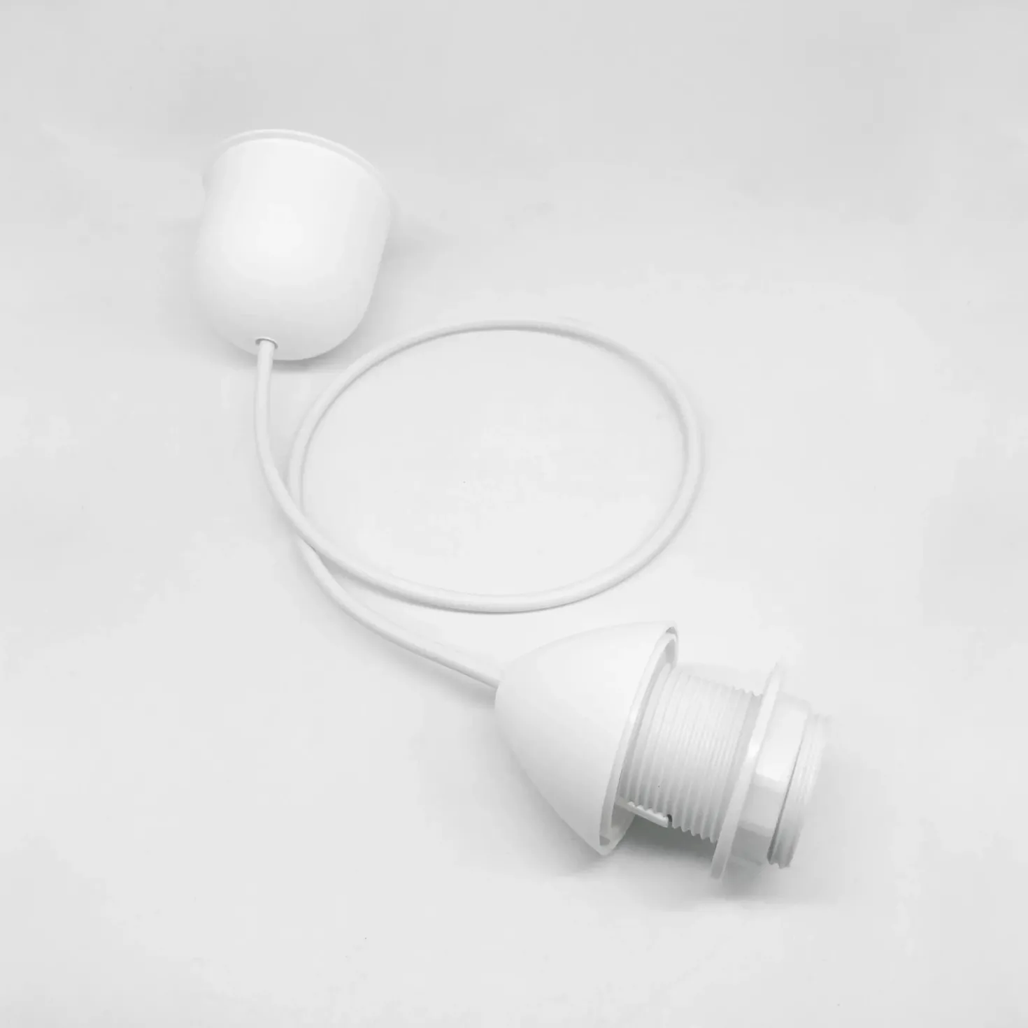 Lampadario a sospensione Flash E27 in metallo bianco Ø 30 cm