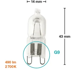 Lampadina alogena Osram Oven Pin G9 40 W 490 lm 2700 K