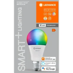 Lampadina LED a goccia Ledvance Smart Home WiFi RGBW E27 2700-6500 K 75 W 800 lm